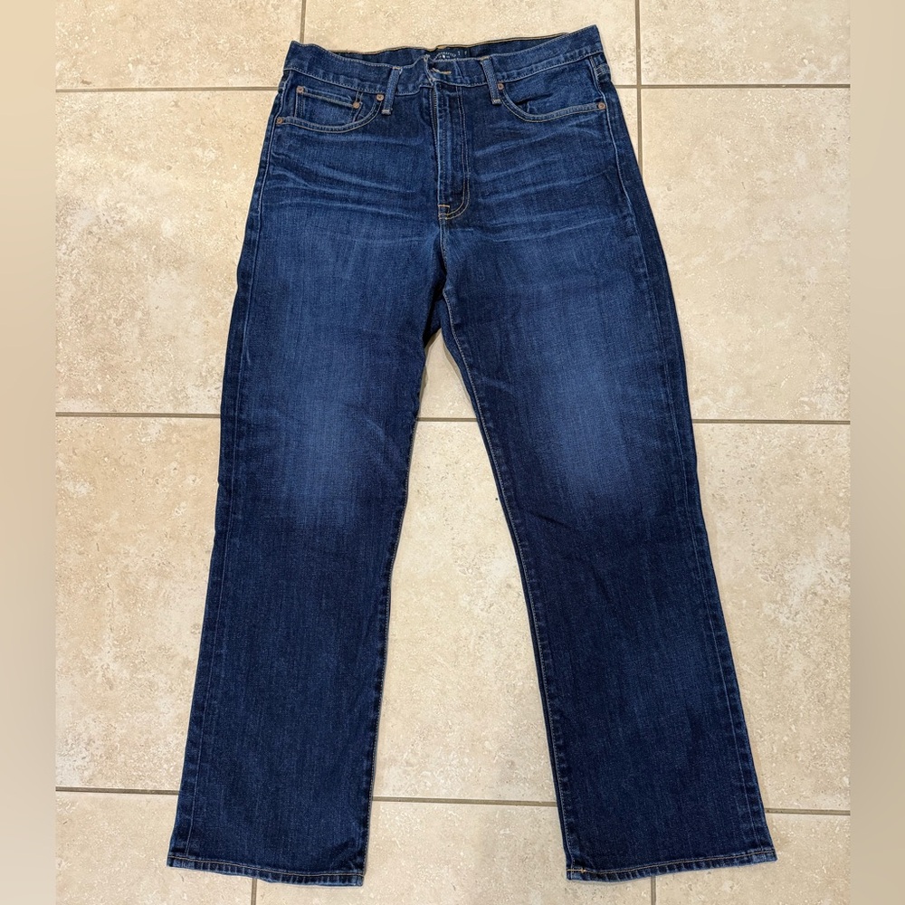 Lucky Brand 181 Relaxed Straight Fit Dark Blue Jeans